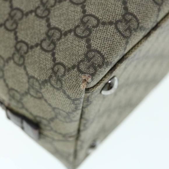GUCCI GG Supreme Hand Bag PVC Leather Beige 114537 Auth am5468 - Picture 9 of 16